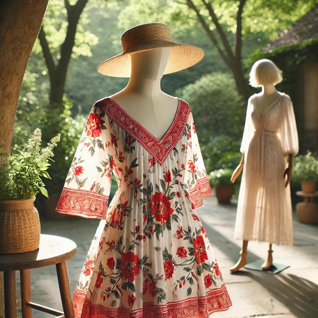 Red Floral Summer Dress